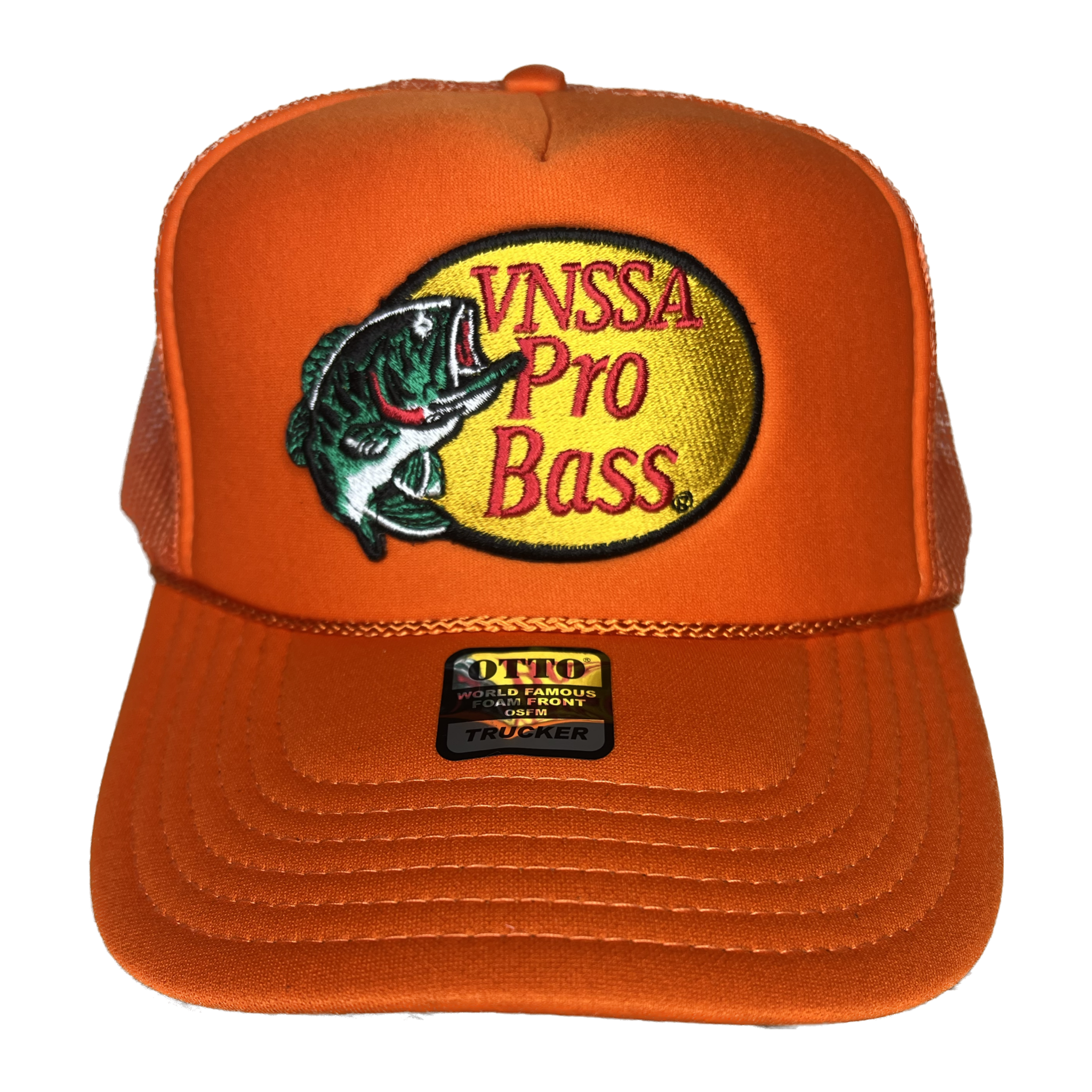 ORANGE BASS PRO SHOP TRUCKER HAT
